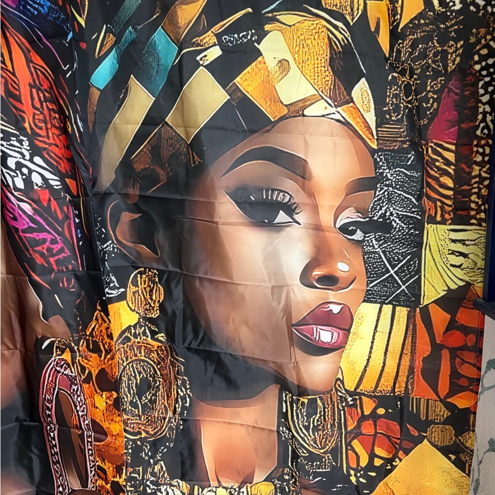 African design shower curtain